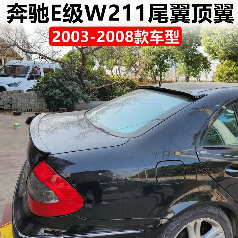 For W211 Spoiler 2002-2009 Mercedes-Benz W211 E-class E200 E260 Spoiler ABS plastic Material Car Rear Wing Color Rear Spoiler