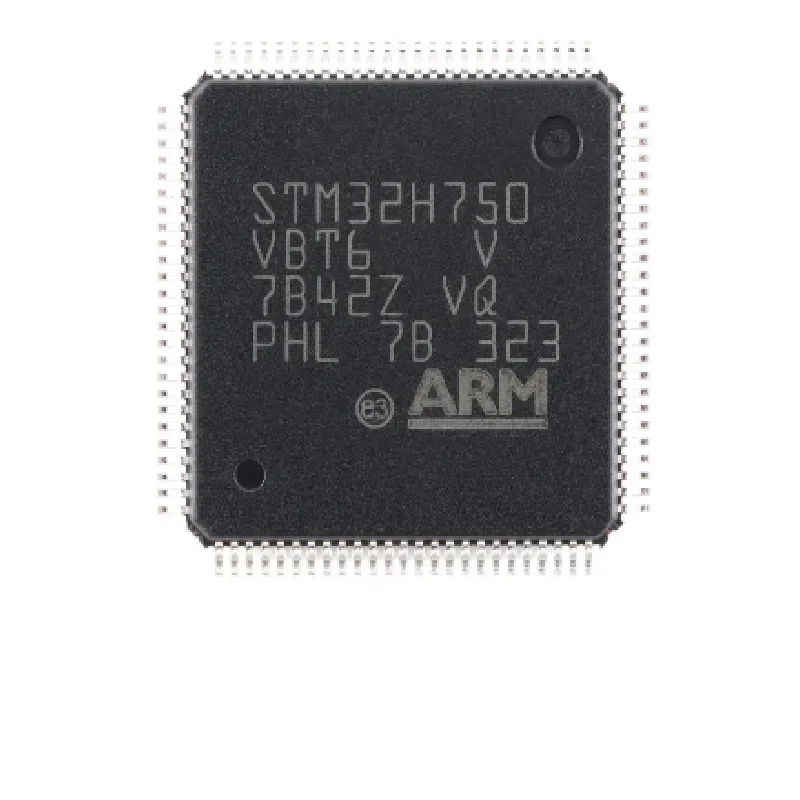 Contrôleur IC de puce MCU de microcontrôleur 32 bits, STM32H750, STM32Hunecute, VBT6, STM32 LQFP-100 ARM Cortex-M7