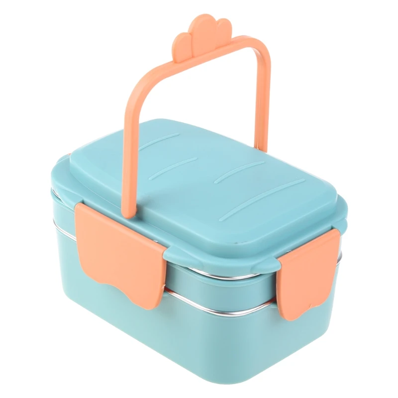 Chất liệu PE thép không gỉ Hộp thực phẩm lớp Hộp đựng đồ ăn trưa cách nhiệt Dropship