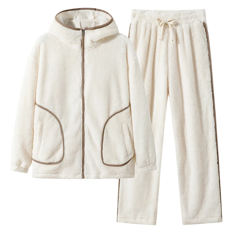 

Мужская пижама из кораллового флиса с длинными рукавами, утепленная фланель, комплект домашней одежды, осень-зима, теплая свободная одежда для сна, большие размеры M-8XL