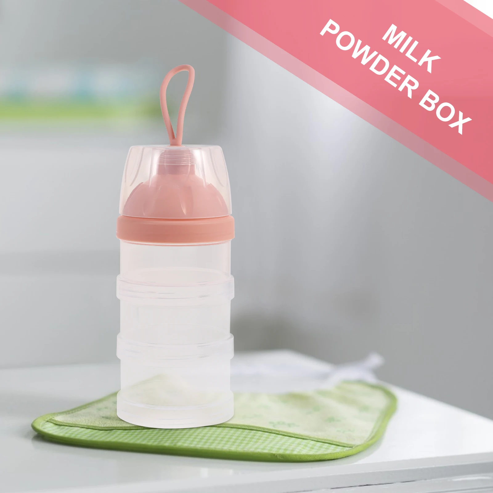 

2pcs Milk Powder Storage Box Baby Formula Dispenser Travel Food Container 3-Layer Leakproof Design For Powder Rice Flour Storage