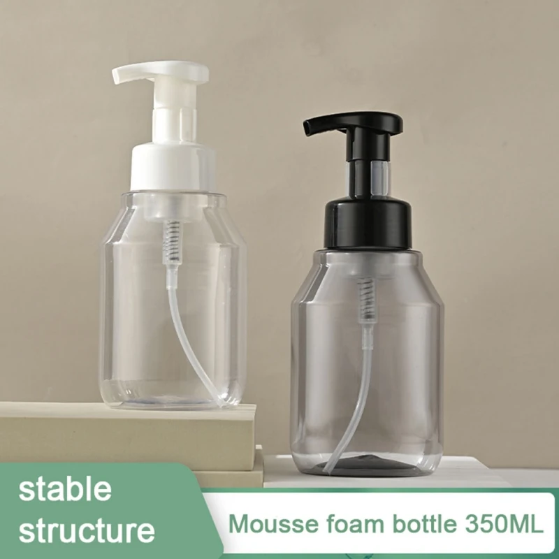 350ML Empty Foaming Soap Dispenser Bathroom Sanitizer Shampoo Body Wash Lotion Refillable Pump Bottle Making Foam Container