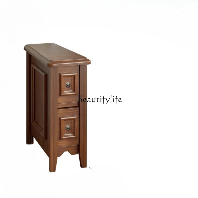 

Simple style American bedroom bedside cabinet Small apartment crevice cabinet