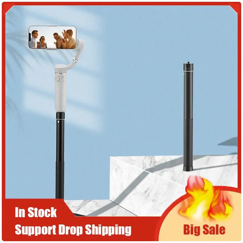 As melhores ofertas tripé dobrável mini tripé portátil monopé selfie vara para osmo ação/gopro insta360 um ação câmera peças acc