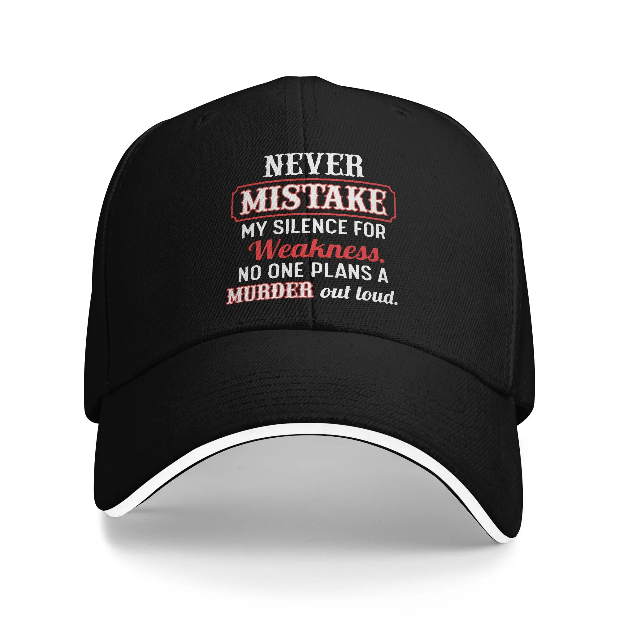 I'not Weak Because I'silent Humorous Quote-Never Mistake My Silence For Weakness Trucker Hat For Unisex Sun Visor Baseball Caps