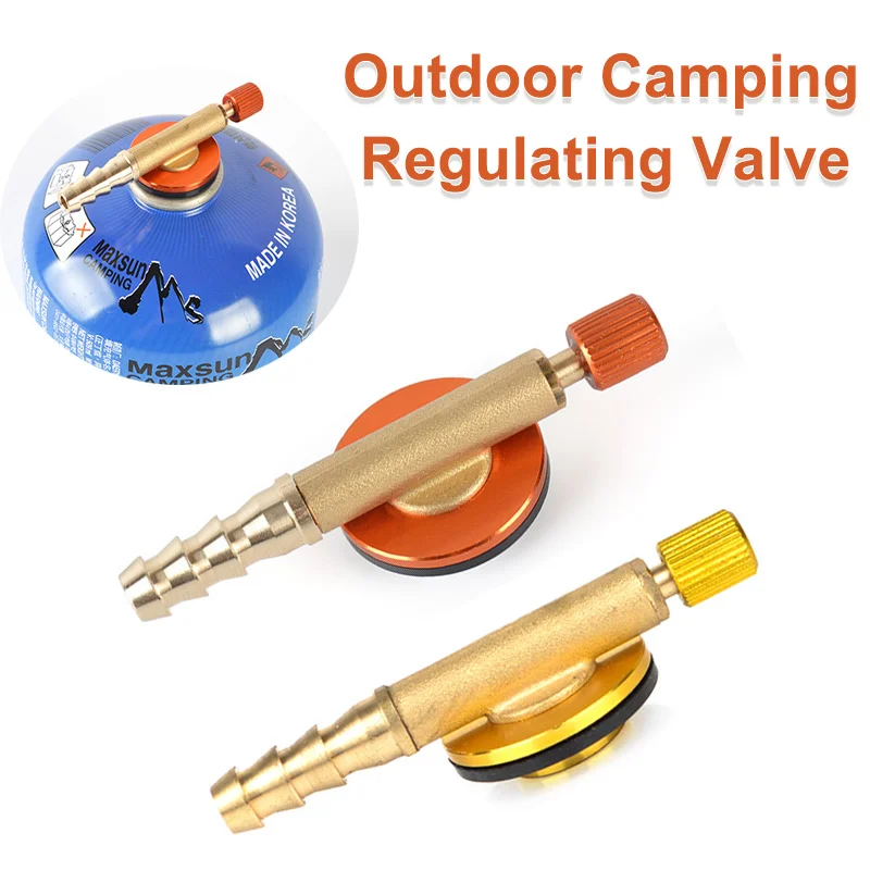 Outdoor Camping Gas Stove Regulating Valve Safe Switching Charging Inflatable Valve Adapter Flat Gas Tank Liquefied Cylinder