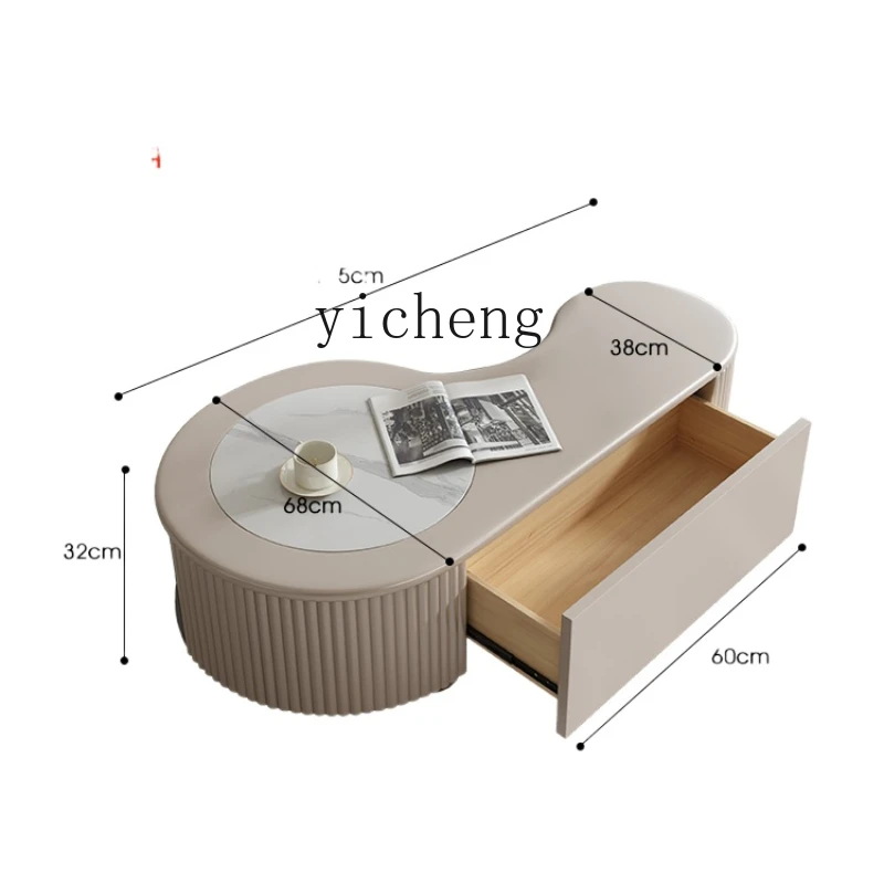 YY Living Room Home Small Apartment  Minimalist Creative High-Grade Special-Shaped Tea Table