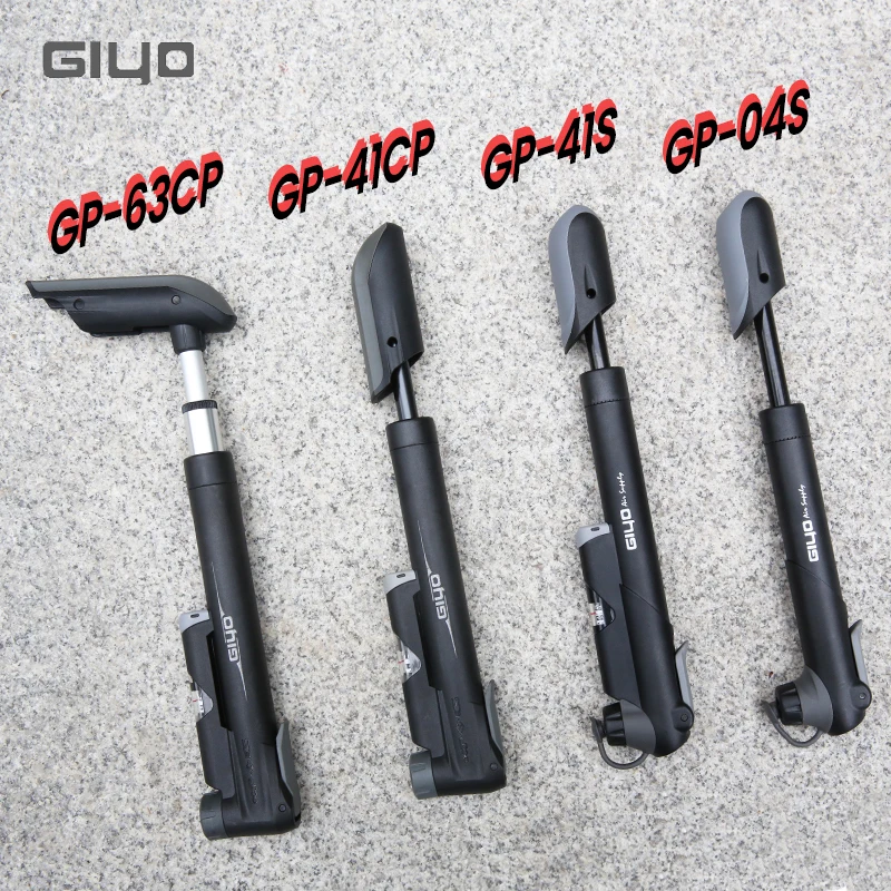 GIYO Portable Bicycle Pump with Gauge 120psi Mini Hand Cycling Air Pump Mountain Bike Smart Valve Pump Ball Toy Tire Inflator