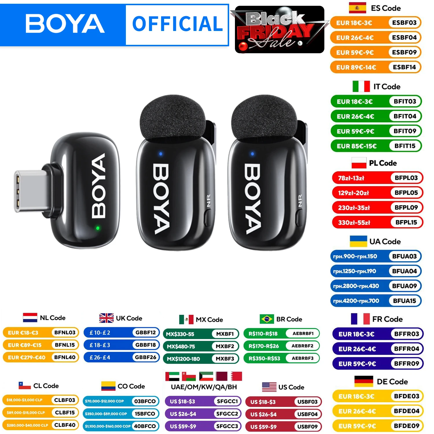 

BOYA BOYA Mini Wireless Lavalier Microphone for iPhone 15/16 Android Phone USB-C Devices for Live Streaming Video Recording Vlog