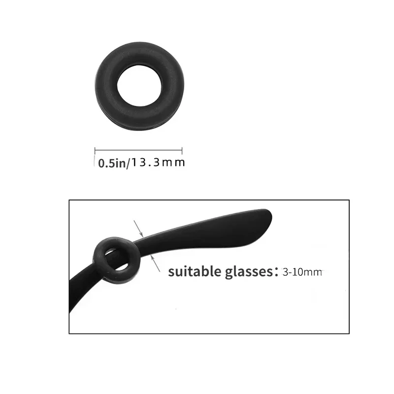 10pcs Anti-slip Silicone Ear Grip Glasses Eyeglasses Leg Ear Hook Stopper Bracket Fastener Accessories Temple Tip Eyewear Holder image 4