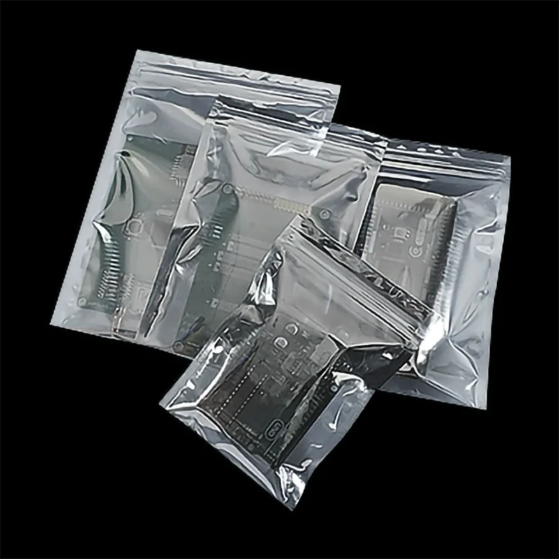 100 Pcs anti-static ziplock bag shielding bag hard drive motherboard graphics card electronic product packaging bag custom logo