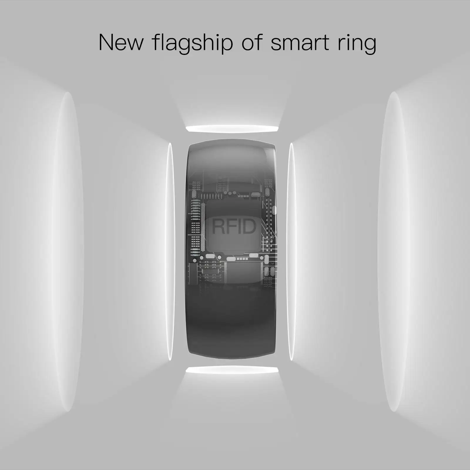 R4 Ceramics Calling Ring Access Control Smart Ring With NFC Contactless Payment for Women