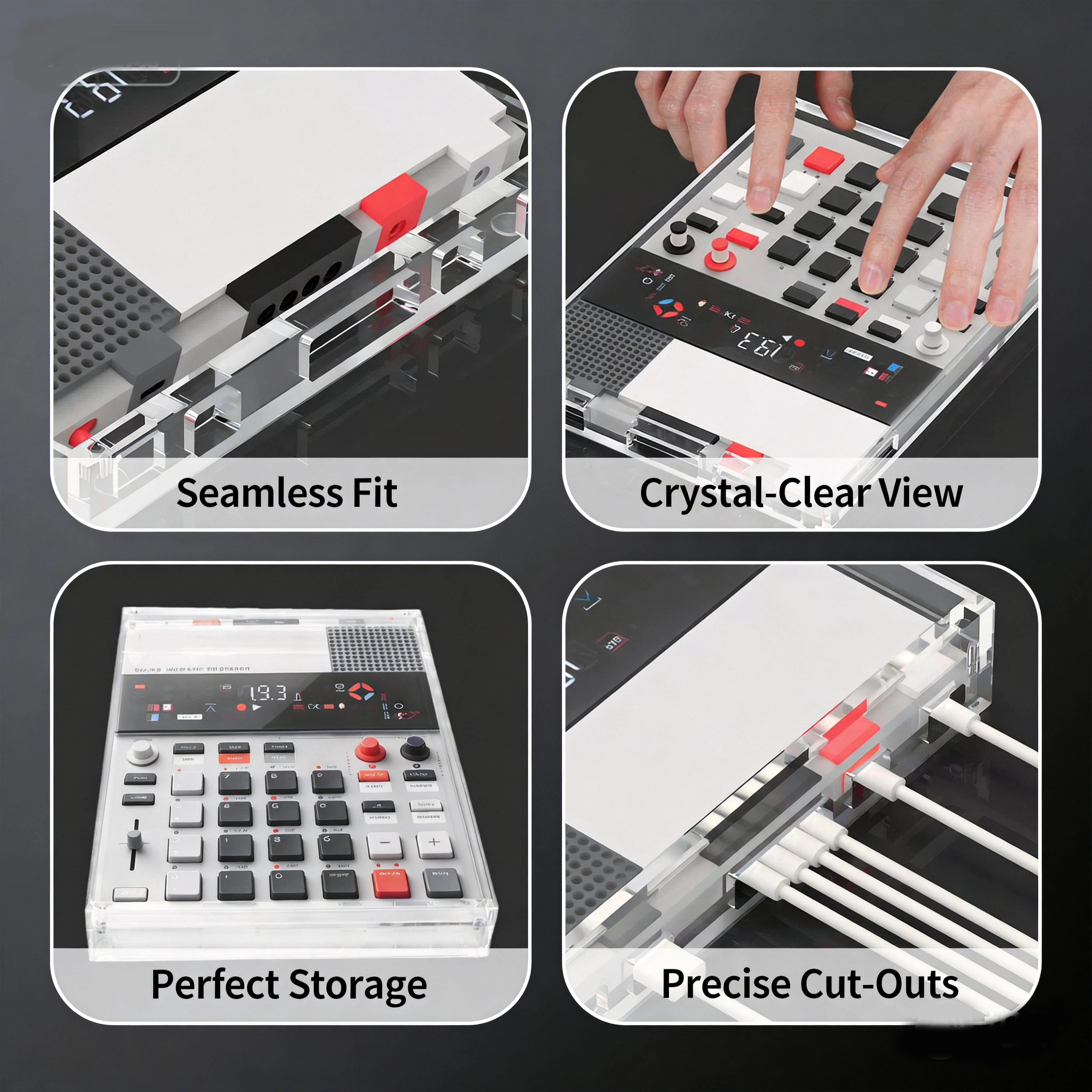 Clear Acrylic Dustproof Cover Case for EP 133 K O II Transparent Protective Shell Anti-scratch Display Protector