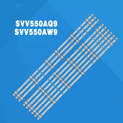 Подсветка для Toshiba 55V5863DG 55T6863DB 55V5863DA 55VL3A6 55UD8400 TX55GXW584 55HK25T74U L55UE19 SVV550AQ9 AB, 9 шт. (6A + 3B)