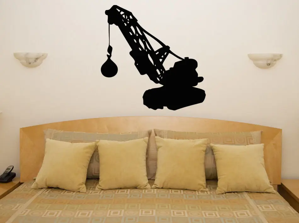 Bulldozer Wrecking Ball Children's Bedroom Room Decal Wall Art Sticker Picture   Decor