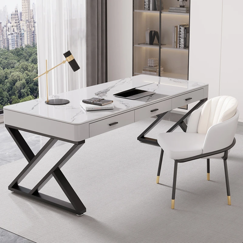 Simplicity Standing Work Desk Modern Staff Study Computer Work Desk Executive Reception Scrivania Angolare Work Furniture HD50WD