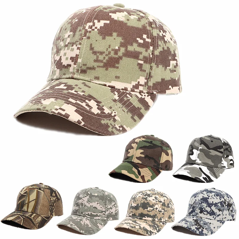 

High quality camouflage hat, seasonal baseball cap, outdoor sports curved brim duckbill cap, travel sun hat, truck driver hat