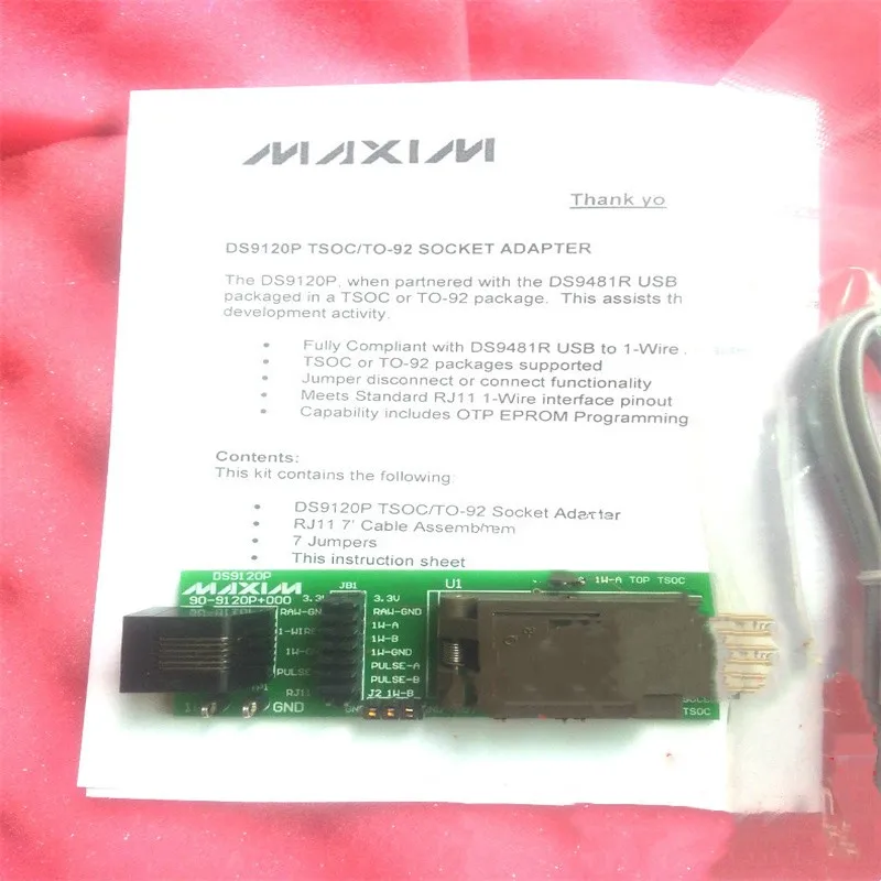 

DS9120P + Maxim программатор 1-проводные устройства DS9481R DS9490R