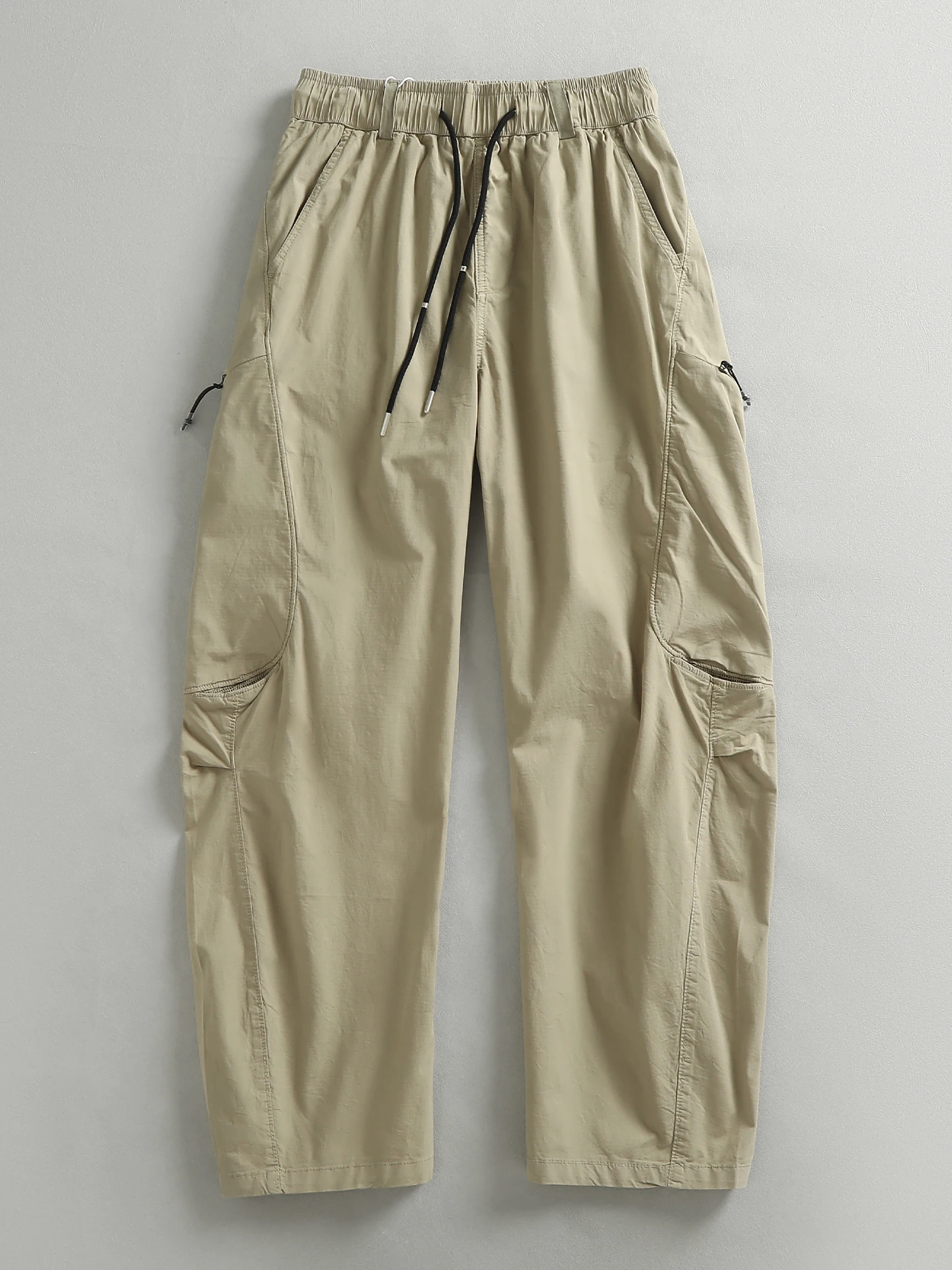 

Spring Summer Men's Casual Pants Big Pocket Tailored Fit Straight Leg Loose Workwear Trousers Stylish Comfortable Cotton Blend
