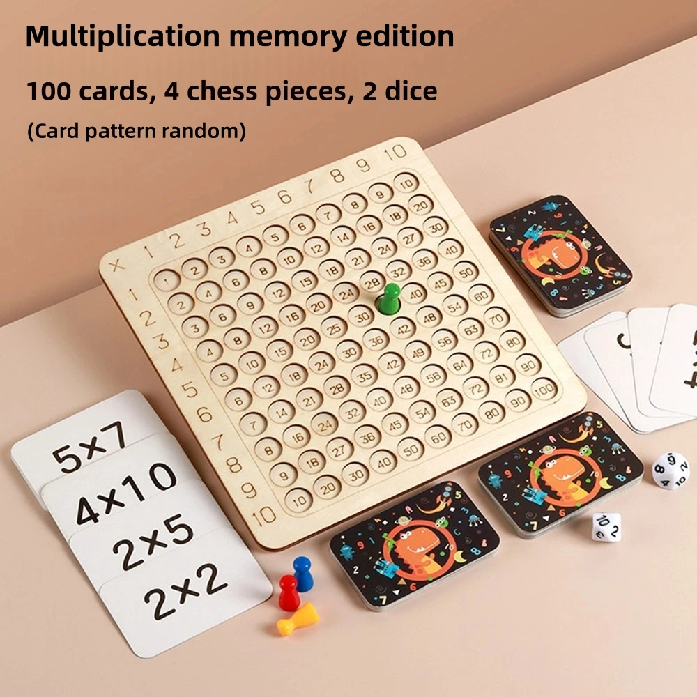 Wczesna edukacja dla dzieci 99 Tabela mnożenia Uczniowie szkół podstawowych Edukacyjny stół mnożenia dziewięćdziesiąt Zabawna gra planszowa Zabawki Pomoce dydaktyczne