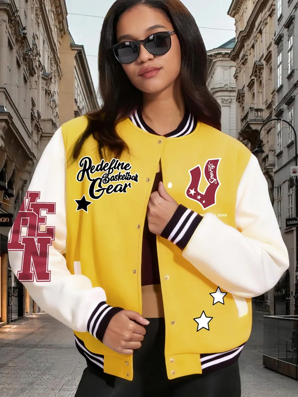 

Redefine баскетбольное снаряжение пальто с принтом женские хлопковые свободные бейсбольные майки флисовые теплые мягкие куртки повседневная женская одежда с карманами