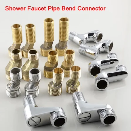 2Pcs/set Shower Room Pipe Bend Connector Shower Faucet Curved Foot Fittings Bathroom Elbow Reducing Kitchen Angled Change Joint