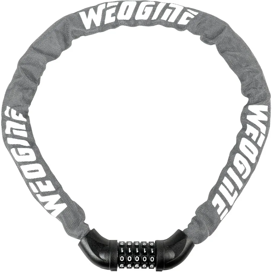

HighSecurity 5Digit Combination Bike Chain Lock for Secure Protection of Bicycles Scooters Motorcycles Doors Gates and Fences i
