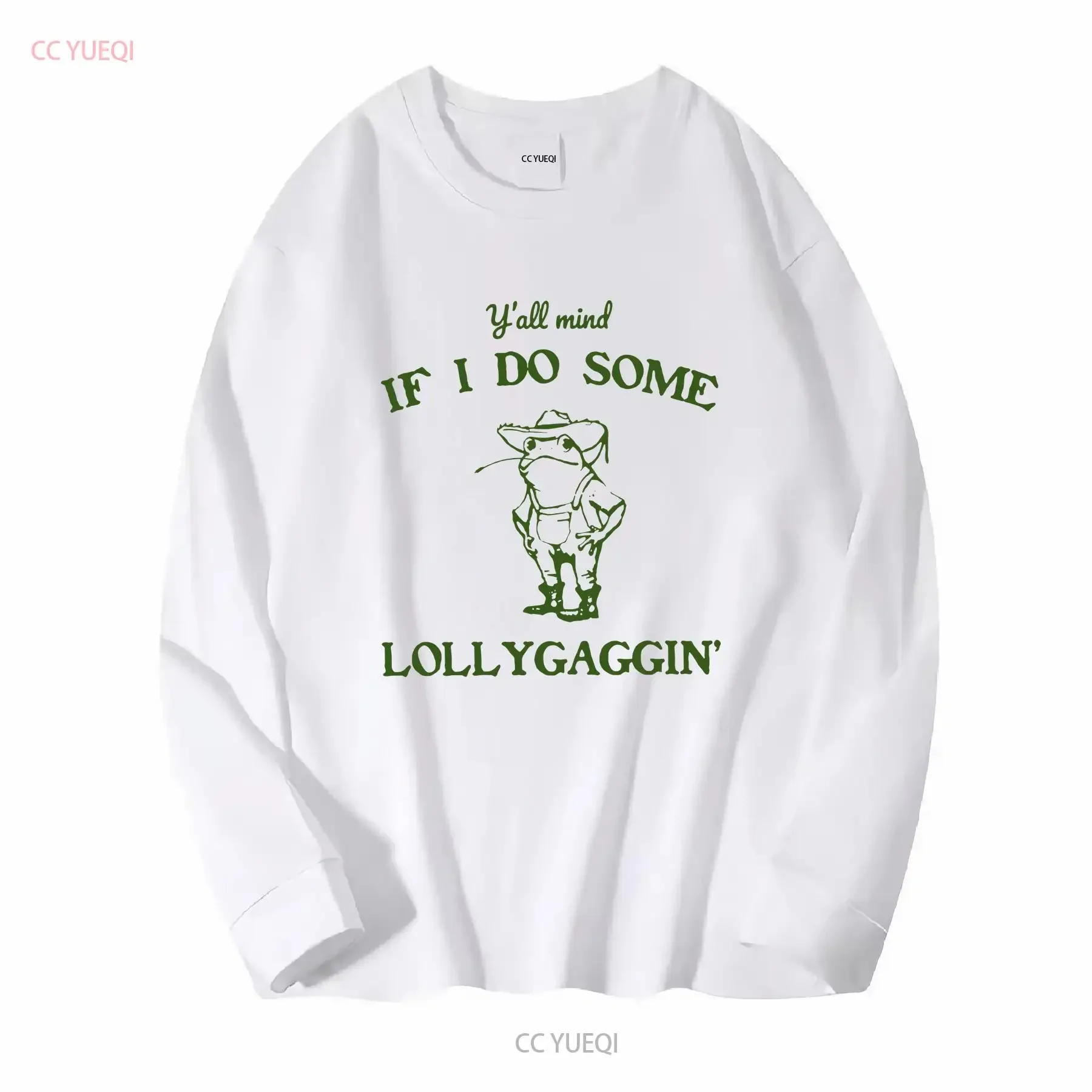 Yall Mind if I do Some Lollygaggin T Shirt Western Frog tee Cute Animal Retro Funny Vintage Style y2k Meme vintage Washed