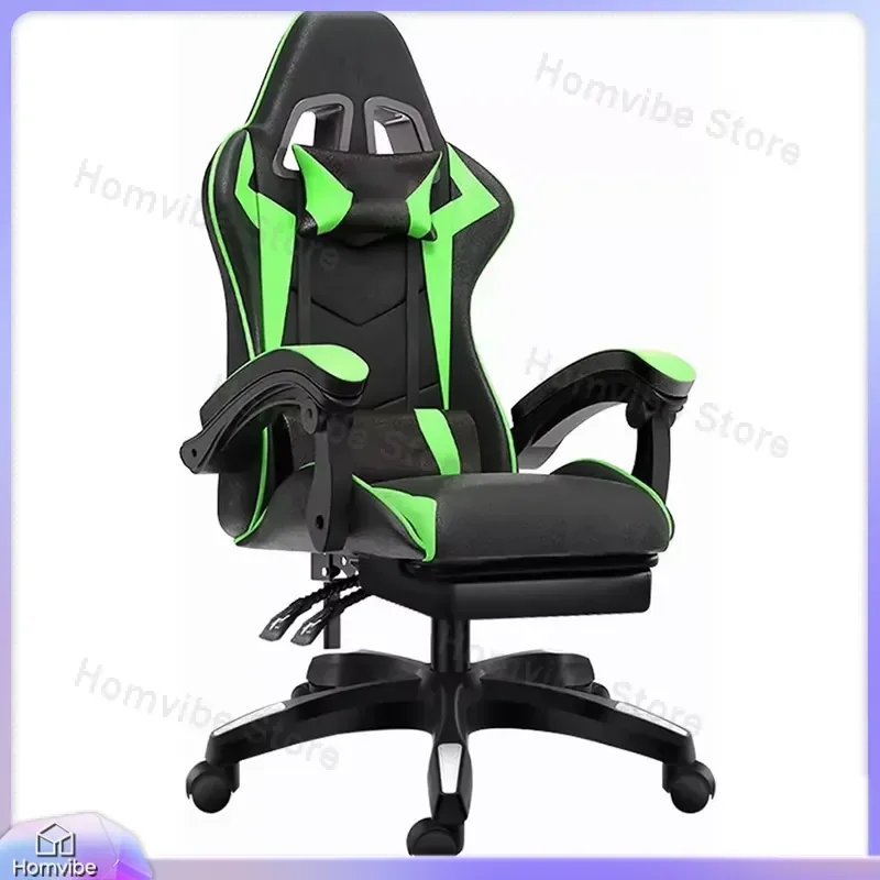 High-Back Ergonomic Gaming Chair with Footrest Adjustable Reclining Office Chair for PC Gamers Computer Desk Chair Racing view 2