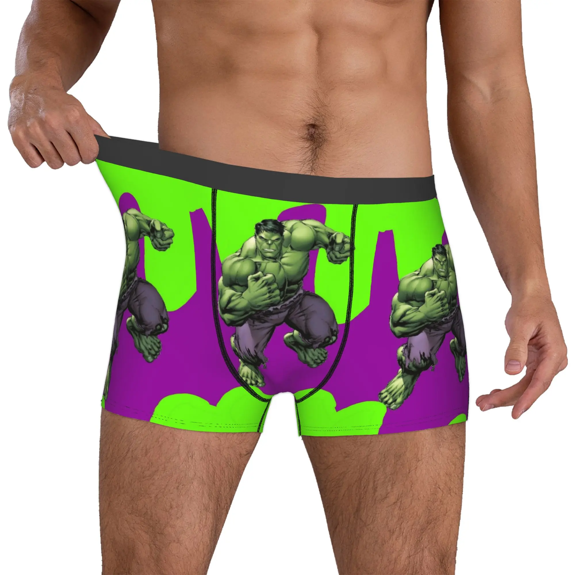 

Custom Male Cool H-Hulk Comic Art Underwear Boxer Briefs Soft Shorts Panties Underpants