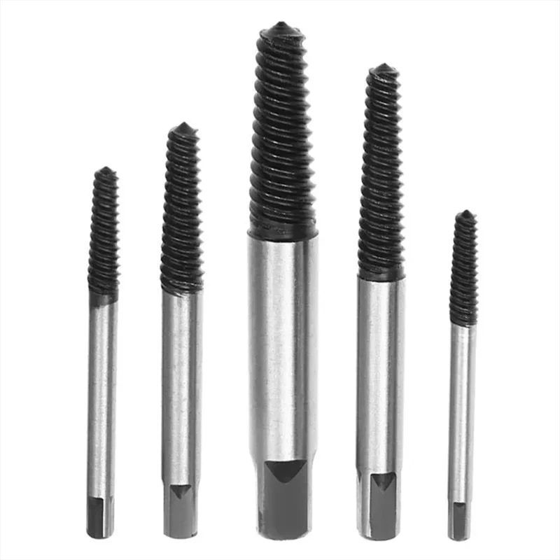 5Pcs/lot Taps Drill Bit Broken Screw Extractor Set Hexagonal Thread Tapping Pipe Damaged Bolt Removal Electric Tools Accessories