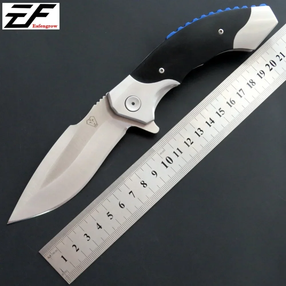 New Eafengrow Ef15 Pocket Knife 9cr18mov Steel Blade G10 Handle Camping Folding Knife For Outdoor Edc Tool