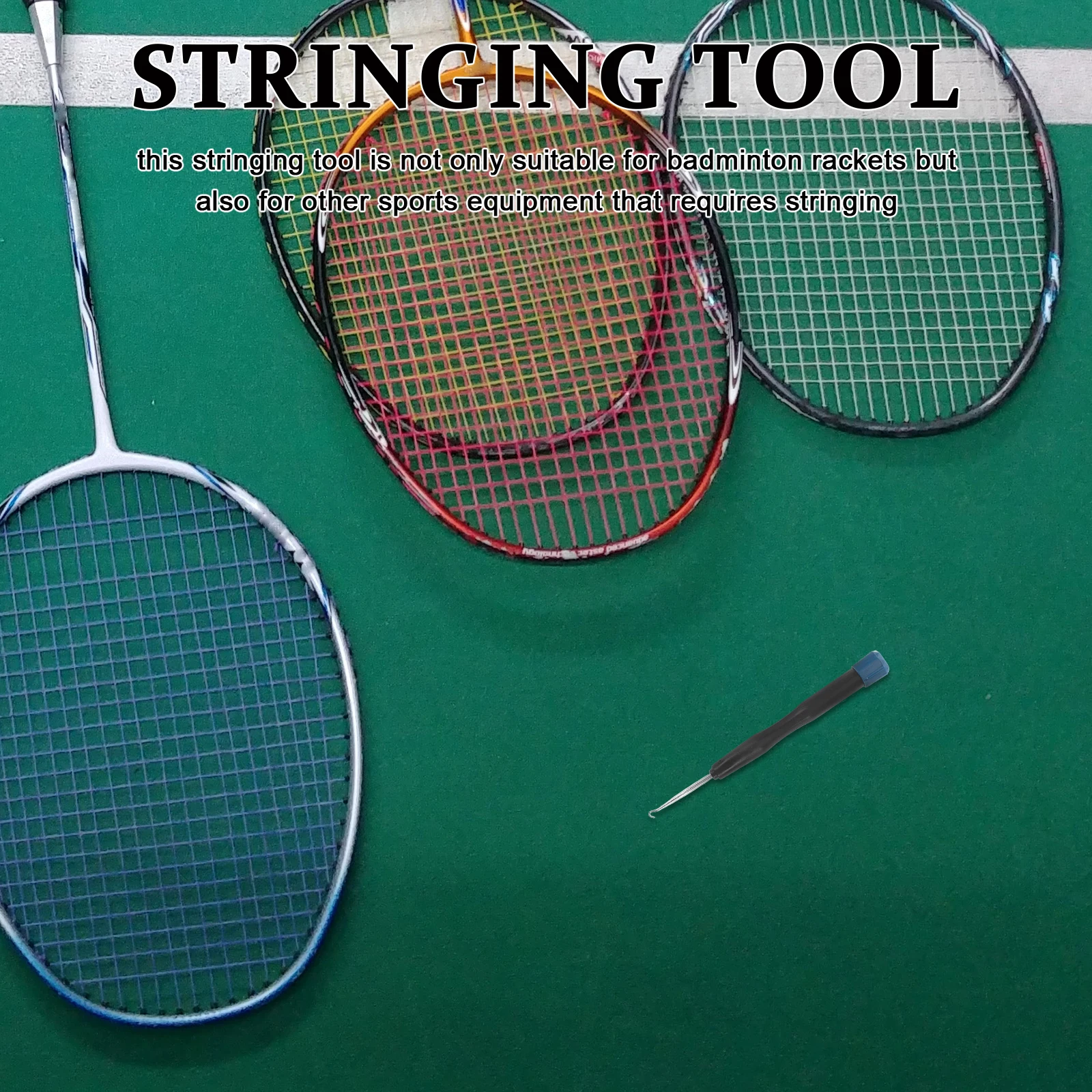 

Tennis Racket Stringing Machine Awl Tool Racket Maintenance Supplies Ergonomic Design Long Lasting Use Belt Hole Puncher