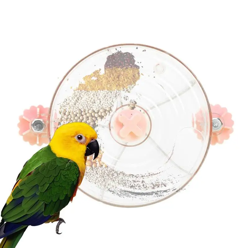 Bird Feeder Swivel Wheel Bird Intelligence Rotating Toys Parrots Swivel Wheel Rotating Chewing And Exercise Toys For Parakeets