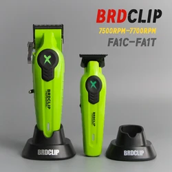 NEW 7500RPM Barber shop BRDCLIP FA1C FA1T Professional Hair Clipper Electric Trimmer Hair Finish Machine DLC Blade with Base