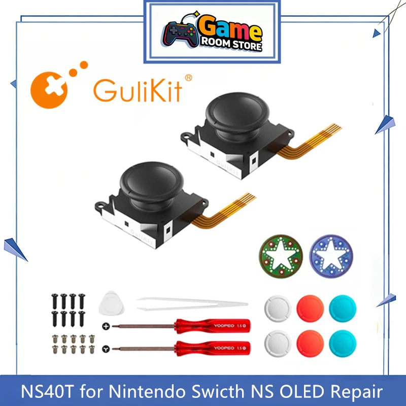 

Gulikit NS40T Джойстик с датчиком Холла для замены JoyCon, электромагнитная палка без дрейфа для Nintendo Swicth NS OLED-ремонт