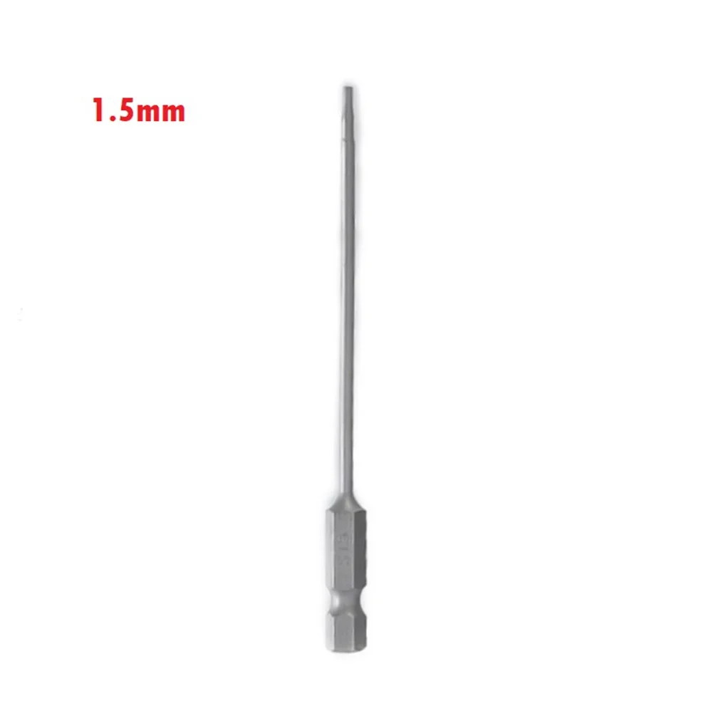 Destornillador magnético hexagonal de 100mm, broca para taladro eléctrico, 1 vástago hexagonal de 4 pulgadas, aleación de acero, H1.5.5, H3, H4, H5, H6, H8, 1 unidad