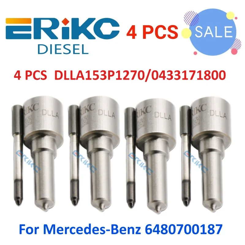 

4 PCS DLLA153P1270 0 433 171 800 Spray DLLA 153 P 1270 Jet Nozzle DLLA 153P1270 Injector Nozzle for Mercedes-Benz 6480700187
