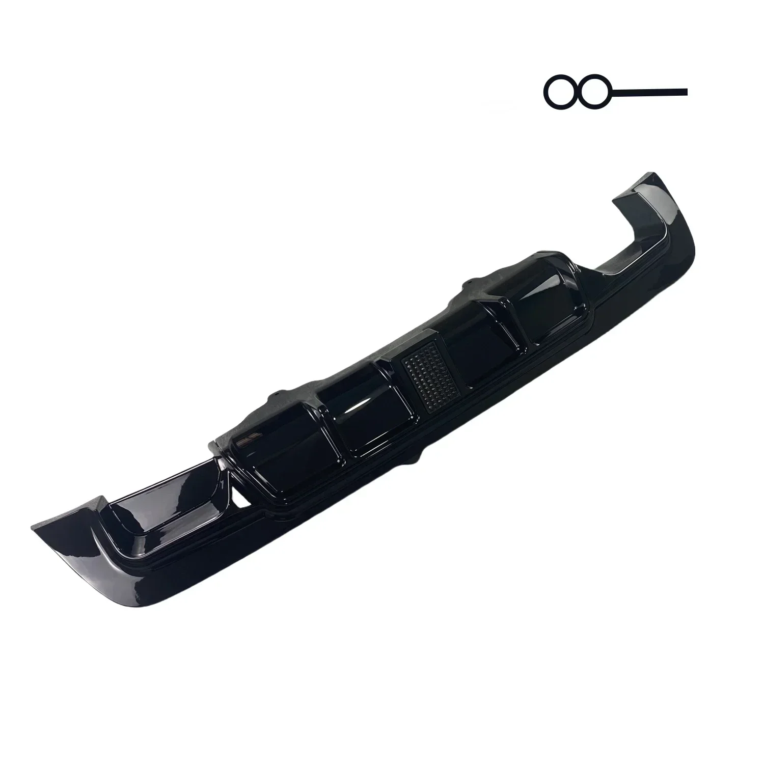Achterbumper diffuser splitter voor BMW E60 E61 525i 525d 530i M Sport M-tech M-package 2005-2010 Tuning Glans Zwart Bodykits