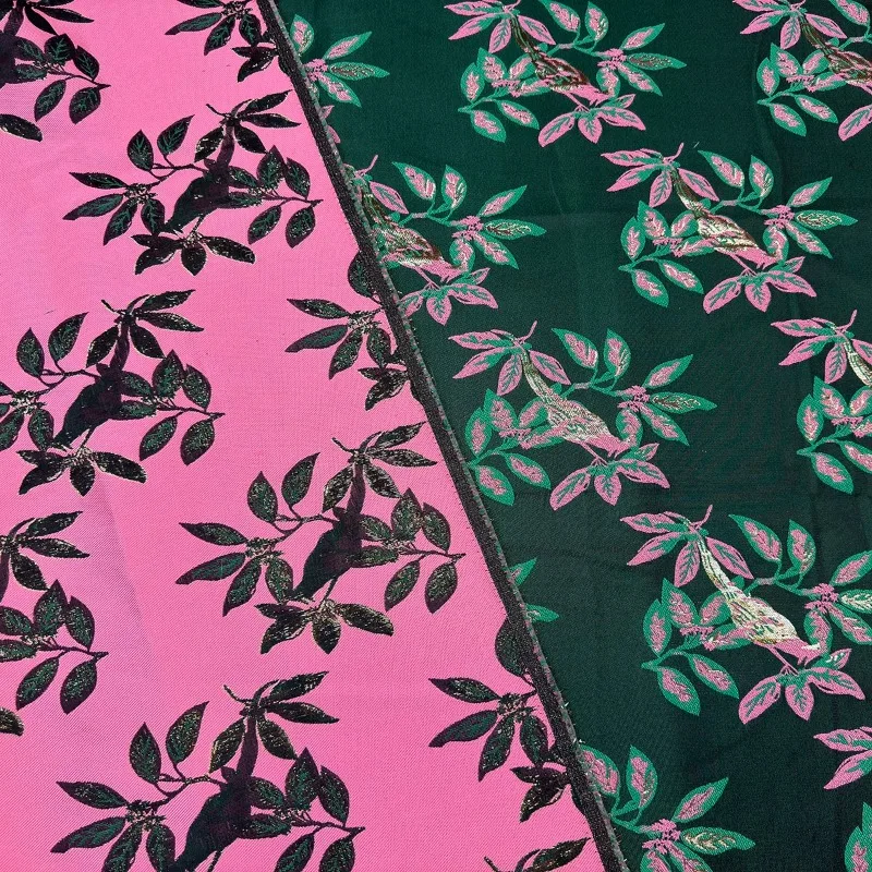 Chinese Style Flower and Bird Jacquard Tang Costume Fabric Autumn and Winter Qipao Vest Woven Brocade Ancient Costume Fabric