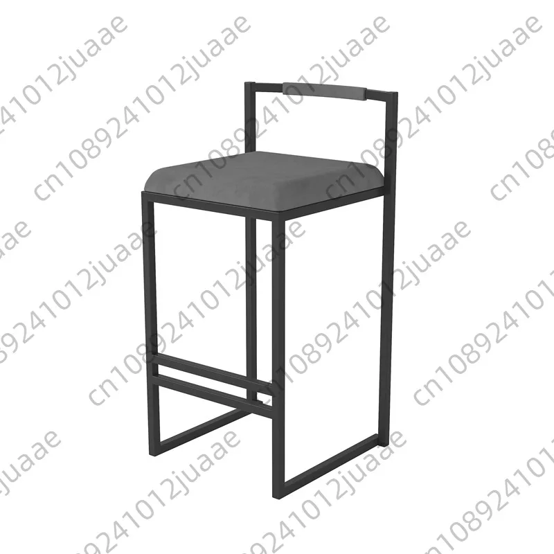 Modern Cloth Bar Chairs for Kitchen Furniture Iron High  Stool Nordic Luxury Creative   Velvet Counter  Chair