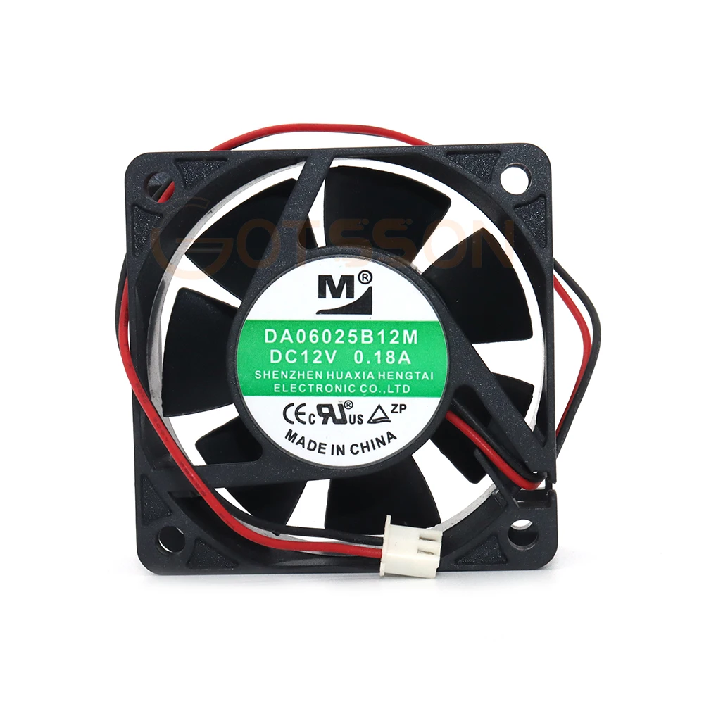 New fan DA06025B12M DC 12V 0.18A 6025 6CM 60*60*25MM Power box fan 60mm cooling fan