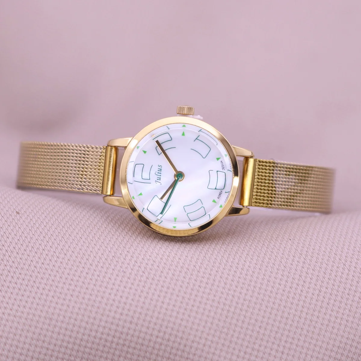 Mother-of-pearl Julius Lady Women's Watch Japan Quartz Elegant Fashion Hours Bracelet Leather Girl's Gift No Box