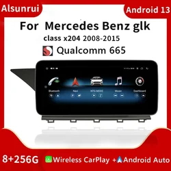 Snapdragon 665 Android 13 AutoRadio For Mercedes Benz GLK Class X204 2008-2015 NTG 4.0 4.5 Multimedia GPS Navigation 4G Carplay