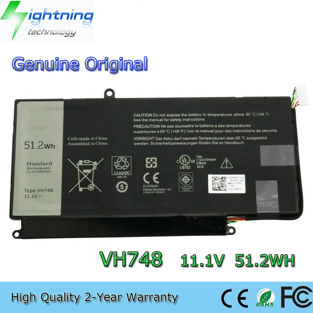 New Genuine Original VH748 11.1V 51.2Wh Laptop Battery for Dell Inspiron 14-5439 Vostro 5460 5470 5560 V5560 V5470