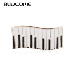 Blucome Vivido Smalto Pianoforte Tastiera Spille Musica Pianista Distintivo Harajuku Strumento Musicale Spille Banchetto Regali Per Un Amico