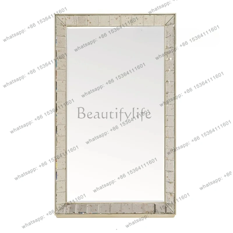 

yj32 Nordic light luxury full-length mirror full body floor light luxury simple home clothing store fitting mirror fashion