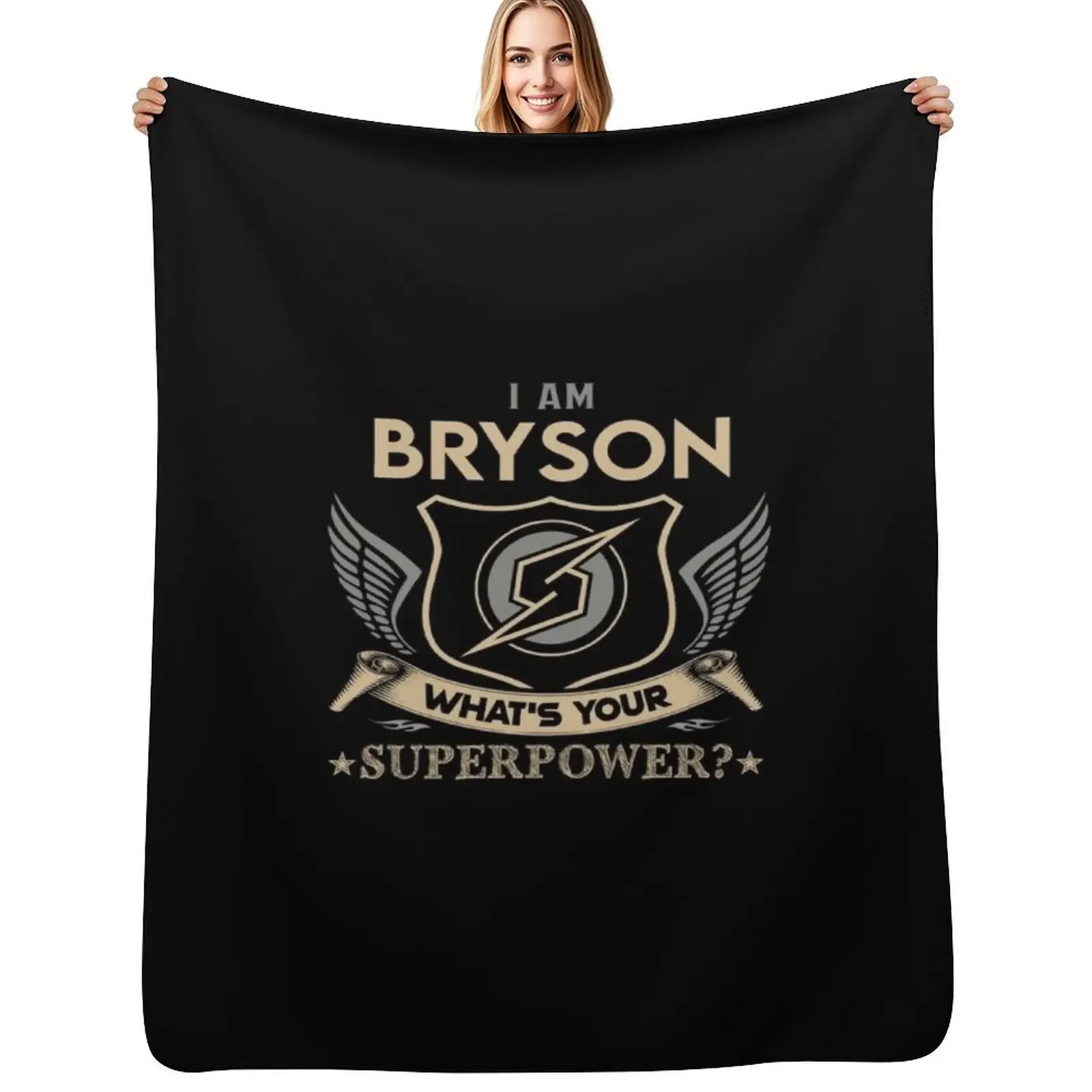 

Bryson Name - Bryson Superpower Throw Blanket wednesday Soft Big Designers Plush Blanket