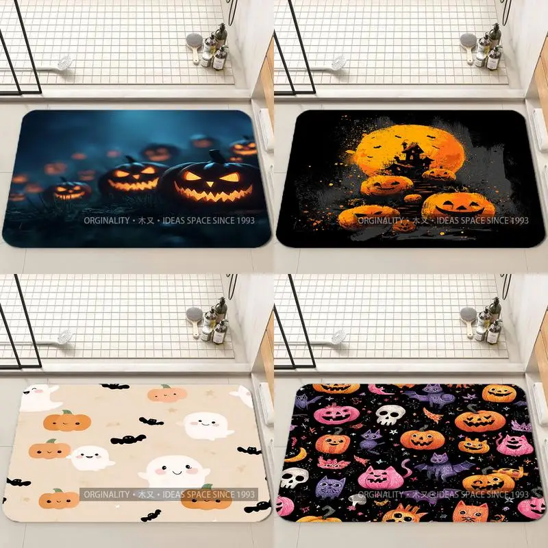 

Neon Witch Ghost Mat Living Room Decoration Home Sofa Non-Slip Carpet Study Bedroom Tatami Children'S Soft Floor Mat