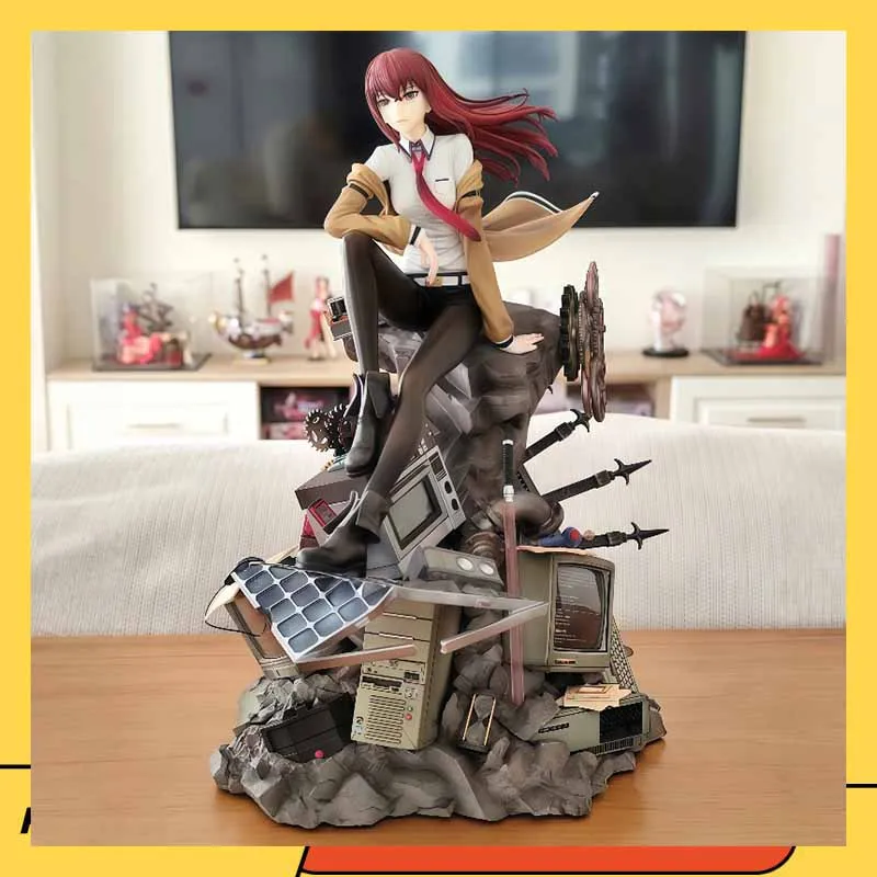 

25cm Steins Gate Figure Makise Kurisu Figures Game Girls Model Collection Statue Desk Decoration Dolls Kids Toy Birthday Gifts
